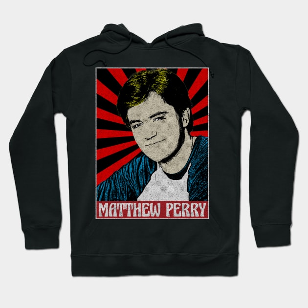 Matthew Perry 80s Pop Art Fan Art Hoodie by Motor Lipat